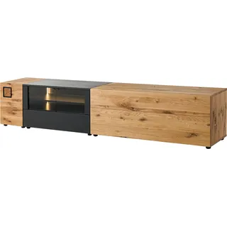 MASSIVMOEBEL24.DE Lowboard Wildeiche 250x52x52 natur geölt/lackiert KITZBÜHEL #121. - Braun