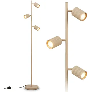 B.K.Licht Stehlampe 22x141 cm 141,0 cm Beige