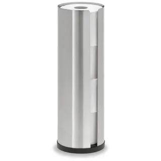 BLOMUS -NEXIO- WC-Rollenhalter aus Edelstahl, exklusiver Toilettenpapierhalter mit Platz für bis zu 4 Rollen, modernes Badaccessoire ohne Montage (H / B / T: 45,5 x 13,5 x 13,5 cm, Silber, 68409)