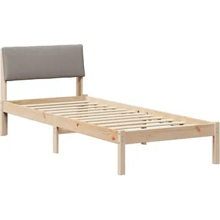 vidaXL Bettgestell Braun und Taupe 80 x 200 cm Massivholz Kiefer - Braun