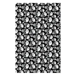 FIESTAS GUIRCA | Totenköpfe Tischdecke Schwarz und Weiß (137x274 cm) - Tischdekoration für gruselige Halloween-Partys - Ideal für schaurige Feiern - Schwarz und Weiß