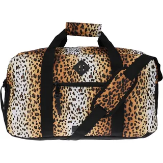 Große Tasche Reisetasche passend Handgepäck Sporttasche Weekender Bag Dame Panther - Braun