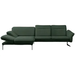 Himolla Ecksofa , Grün , Metall , Ottomane links, L-Form , 299x203 cm , Blauer Engel, Goldenes M, Made in Germany, Emas , Typenauswahl, Lederauswahl, Stoffauswahl, Sitzqualitäten, seitenverkehrt erhältlich, Hocker erhältlich, Rücken echt, individuell planbar , Wohnzimmer, Sofas & Couches, Wohnlandschaften, Ecksofas