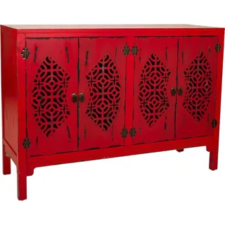 Rotes Holz-Sideboard 120x40x86,5h cm - Rot