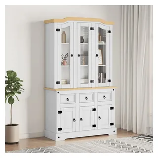 vidaXL Highboard Corona 112x43x196 cm Massivholz Mexikanische Kiefer