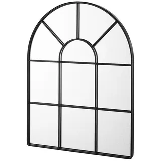 Butlers Fensterspiegel Finestra , Schwarz , Glas, Metall , 30x40x2 cm , Spiegel