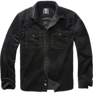 Brandit Textil Brandit Corduroy Classic Shirt Long Sleeve schwarz, Größe L