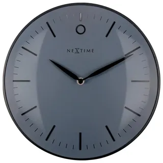 Nextime Wanduhr , Schwarz , Metall, Glas , 30x30x4.3 cm , RoHS, Ce , Dekoration, Uhren, Wanduhren