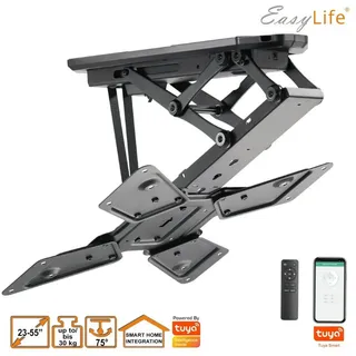 Easy Life EasyLife - TV Deckenhalter Smart Home elektrisch schwenkbar, 23 bis 55 Zoll, VESA bis 400x400, Schwarz