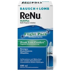 Bild ReNu MultiPlus Kombilösung mit Proteinentferner - Kontaktlinsenreiniger, Aufbewahrungslösung für weiche Linsen, Reise-Set, 100 ml