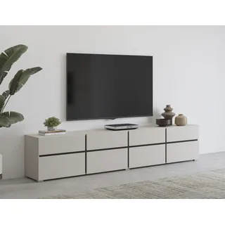 OTTO home Cross Lowboard 225 cm Kaschmir 48,2 cm Aluminium/Kunststoff/Metall/Melamin/Holzwerkstoff