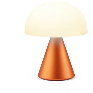 Lexon MINA M Wiederaufladbare kabellose LED-Tischlampe, für Nachttisch oder Schreibtisch, mit Dimmer, bis zu 12 Stunden Akkulaufzeit - Aluminium Orange